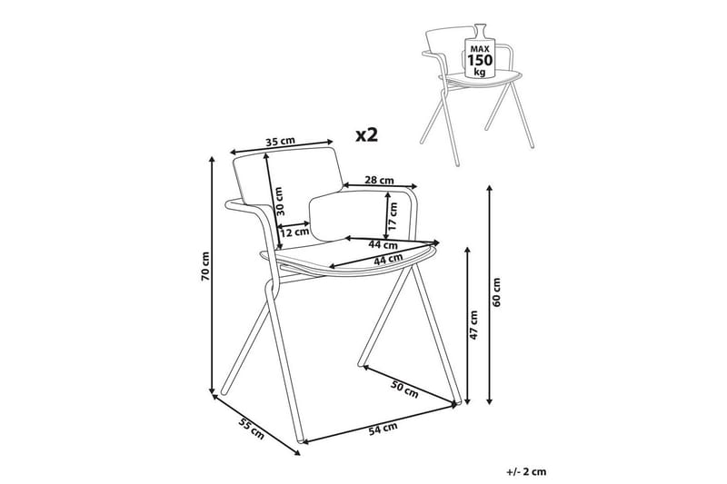 Setti, 2 ruokatuolia Manson - Huonekalut - Tuoli & nojatuoli - Ruokapöydän tuolit