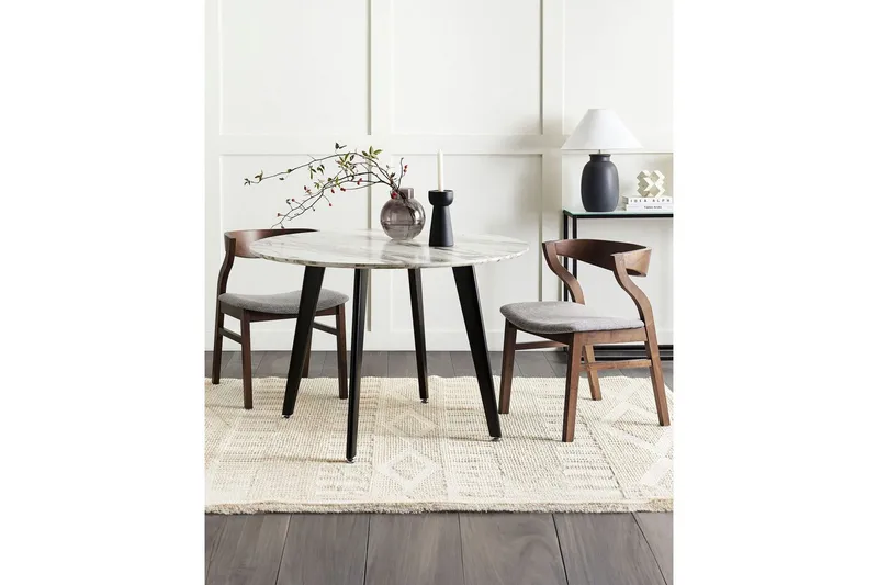 Setti, 2 ruokatuolia Maroa - Harmaa, tumma puu, Harmaa, Tumma puu - Huonekalut - Tuoli & nojatuoli - Ruokapöydän tuolit