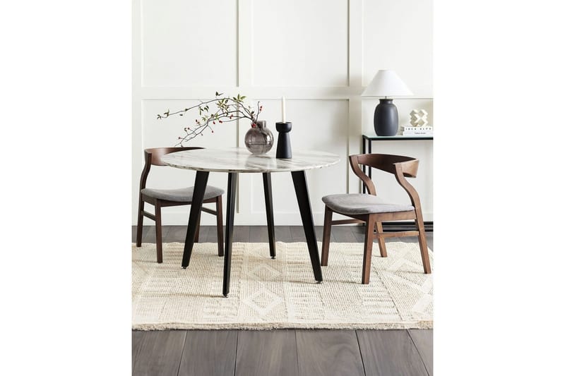 Setti, 2 ruokatuolia Maroa - Harmaa, tumma puu, Harmaa, Tumma puu - Huonekalut - Tuoli & nojatuoli - Ruokapöydän tuolit