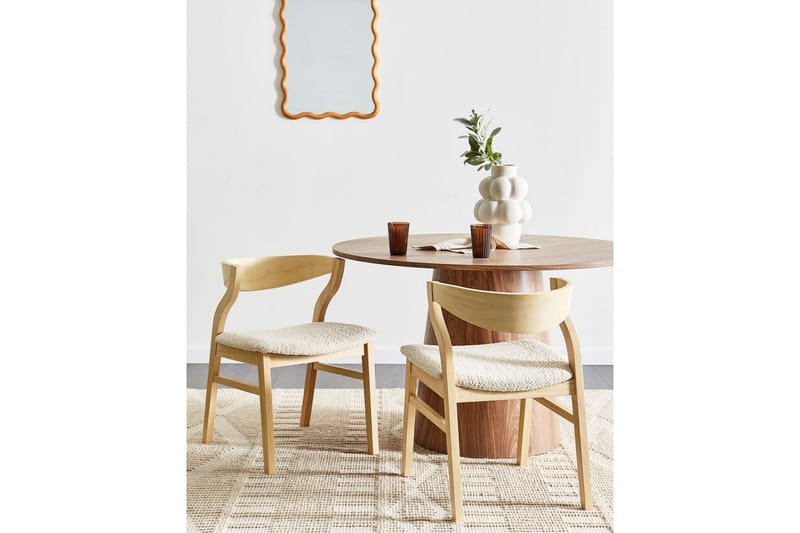 Setti, 2 ruokatuolia Maroa - Vaalea puu, vaaleanbeige, Vaalea puu, vaaleabeige - Huonekalut - Tuoli & nojatuoli - Ruokapöydän tuolit