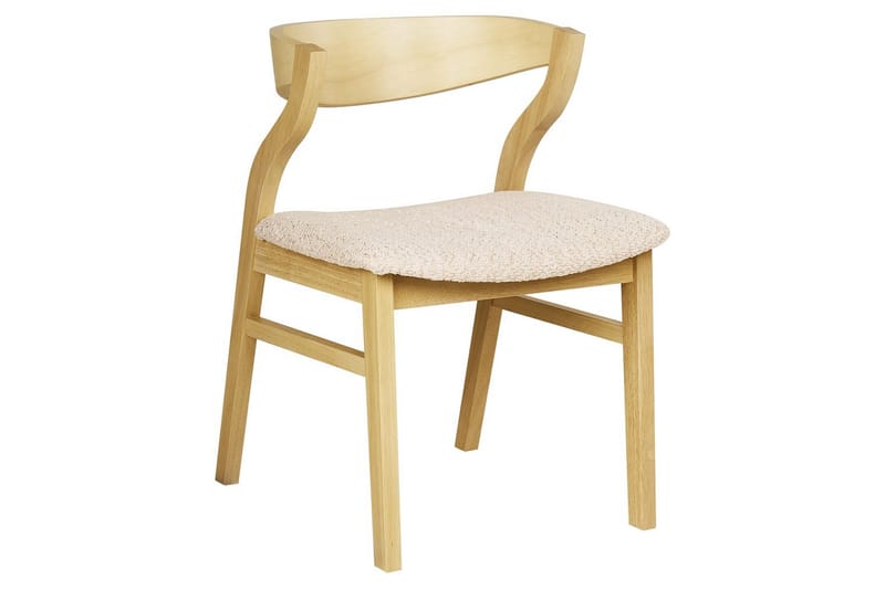 Setti, 2 ruokatuolia Maroa - Vaalea puu, vaaleanbeige, Vaalea puu, vaaleabeige - Huonekalut - Tuoli & nojatuoli - Ruokapöydän tuolit