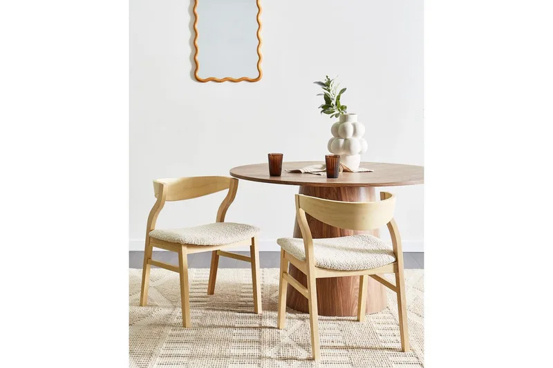 Setti, 2 ruokatuolia Maroa - Vaalea puu, vaaleanbeige, Vaalea puu, vaaleabeige - Huonekalut - Tuoli & nojatuoli - Ruokapöydän tuolit