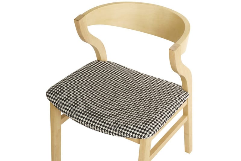 Setti, 2 ruokatuolia Maroa - Vaaleaa puuta, musta, valkoinen, Vaalea puu, musta, valkoinen - Huonekalut - Tuoli & nojatuoli - Ruokapöydän tuolit