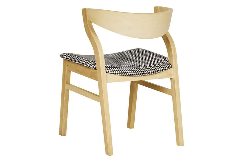 Setti, 2 ruokatuolia Maroa - Vaaleaa puuta, musta, valkoinen, Vaalea puu, musta, valkoinen - Huonekalut - Tuoli & nojatuoli - Ruokapöydän tuolit