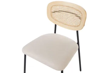 Setti, 2 ruokatuolia Mayetta - Luonnonväri, beige, musta - Huonekalut - Tuoli & nojatuoli - Ruokapöydän tuolit