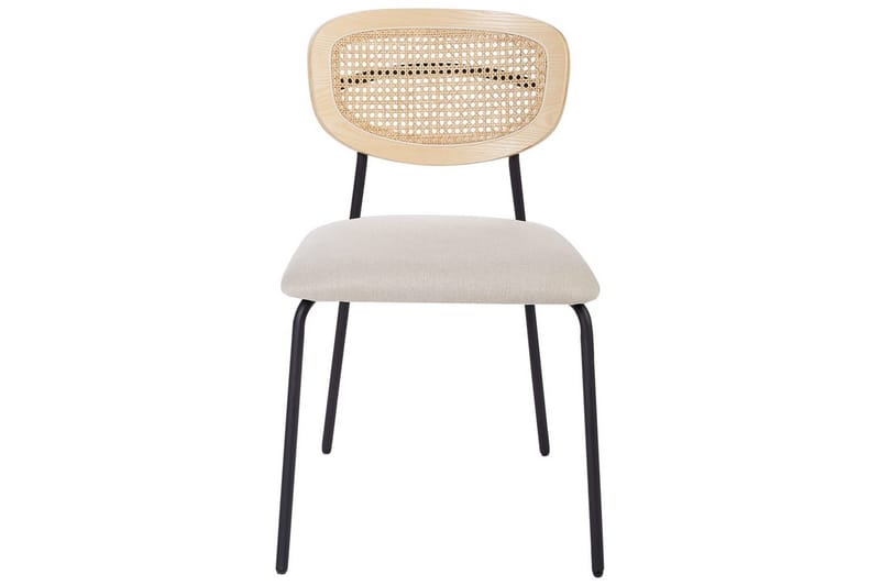 Setti, 2 ruokatuolia Mayetta - Luonnonväri, beige, musta - Huonekalut - Tuoli & nojatuoli - Ruokapöydän tuolit