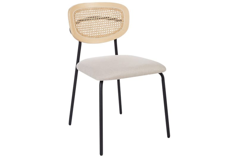 Setti, 2 ruokatuolia Mayetta - Luonnonväri, beige, musta - Huonekalut - Tuoli & nojatuoli - Ruokapöydän tuolit