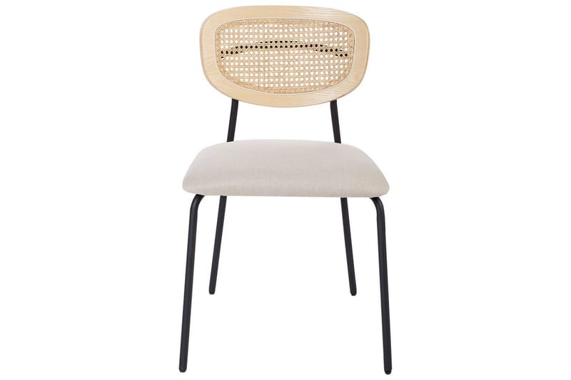 Setti, 2 ruokatuolia Mayetta - Luonnonväri, beige, musta - Huonekalut - Tuoli & nojatuoli - Ruokapöydän tuolit
