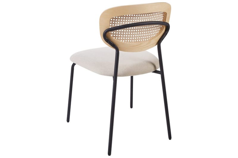 Setti, 2 ruokatuolia Mayetta - Luonnonväri, beige, musta - Huonekalut - Tuoli & nojatuoli - Ruokapöydän tuolit