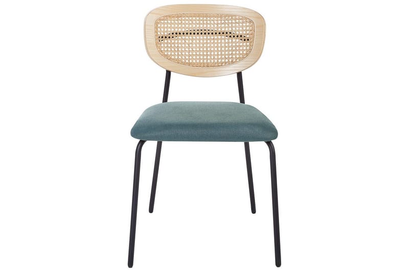Setti, 2 ruokatuolia Mayetta - Luonnonväri, sininen, musta - Huonekalut - Tuoli & nojatuoli - Ruokapöydän tuolit