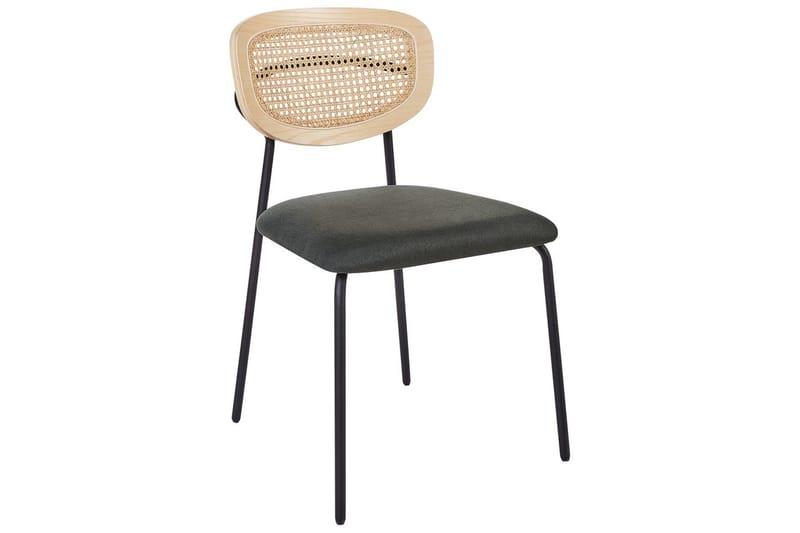 Setti, 2 ruokatuolia Mayetta - Luonnonväri, vihreä, musta - Huonekalut - Tuoli & nojatuoli - Ruokapöydän tuolit