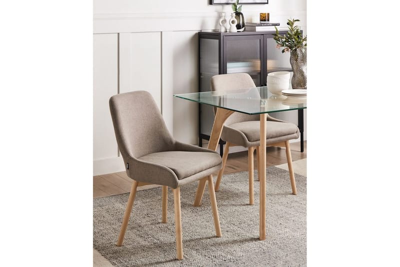 Setti, 2 ruokatuolia Melfort - Ruskea, vaalea puu - Huonekalut - Tuoli & nojatuoli - Ruokapöydän tuolit