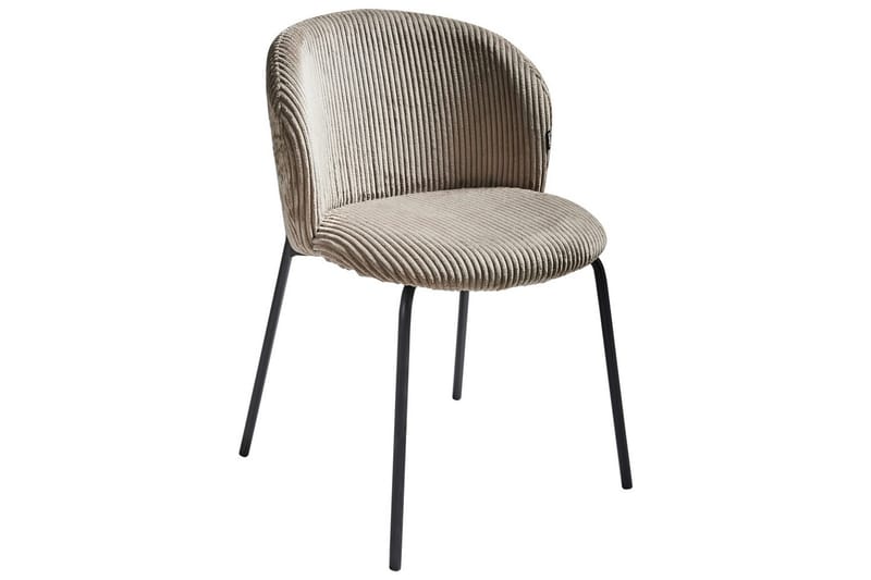 Setti, 2 ruokatuolia Miles - Beige, musta - Huonekalut - Tuoli & nojatuoli - Ruokapöydän tuolit