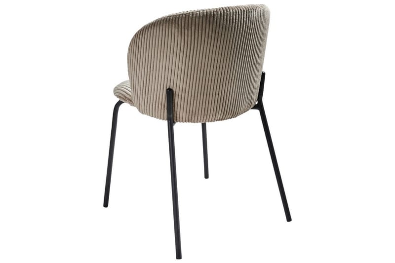Setti, 2 ruokatuolia Miles - Beige, musta - Huonekalut - Tuoli & nojatuoli - Ruokapöydän tuolit