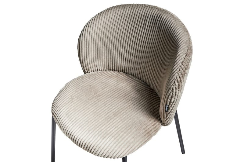 Setti, 2 ruokatuolia Miles - Beige, musta - Huonekalut - Tuoli & nojatuoli - Ruokapöydän tuolit