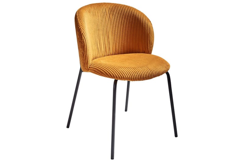 Setti, 2 ruokatuolia Miles - Oranssi, musta - Huonekalut - Tuoli & nojatuoli - Ruokapöydän tuolit