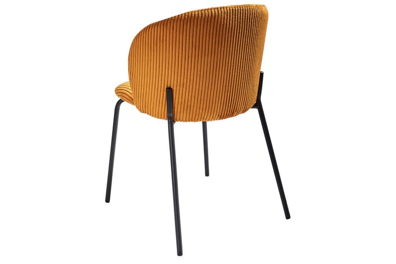 Setti, 2 ruokatuolia Miles - Oranssi, musta - Huonekalut - Tuoli & nojatuoli - Ruokapöydän tuolit