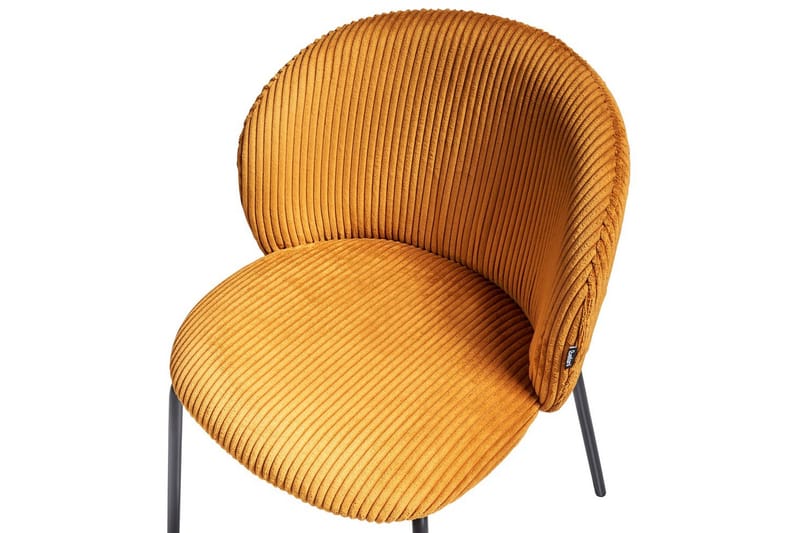 Setti, 2 ruokatuolia Miles - Oranssi, musta - Huonekalut - Tuoli & nojatuoli - Ruokapöydän tuolit