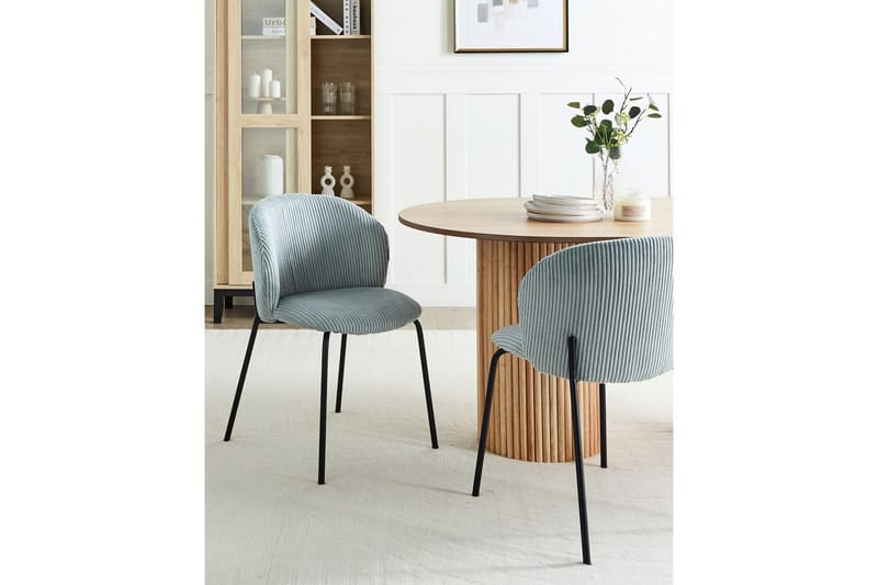 Setti, 2 ruokatuolia Miles - Sininen, Musta - Huonekalut - Tuoli & nojatuoli - Ruokapöydän tuolit