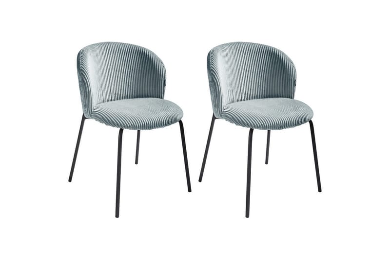 Setti, 2 ruokatuolia Miles - Sininen, Musta - Huonekalut - Tuoli & nojatuoli - Ruokapöydän tuolit