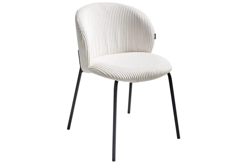 Setti, 2 ruokatuolia Miles - Valkoinen, Musta - Huonekalut - Tuoli & nojatuoli - Ruokapöydän tuolit