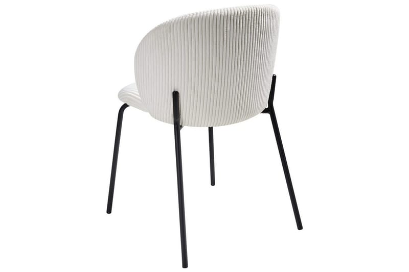 Setti, 2 ruokatuolia Miles - Valkoinen, Musta - Huonekalut - Tuoli & nojatuoli - Ruokapöydän tuolit