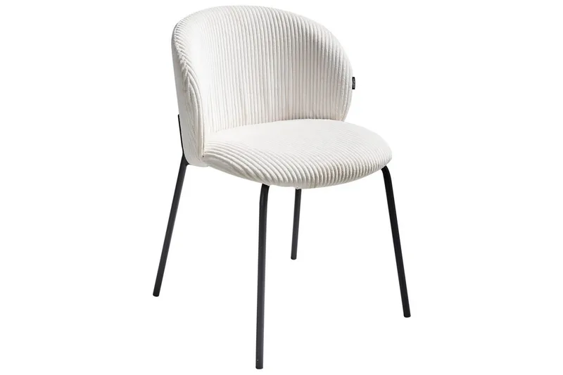 Setti, 2 ruokatuolia Miles - Valkoinen, Musta - Huonekalut - Tuoli & nojatuoli - Ruokapöydän tuolit