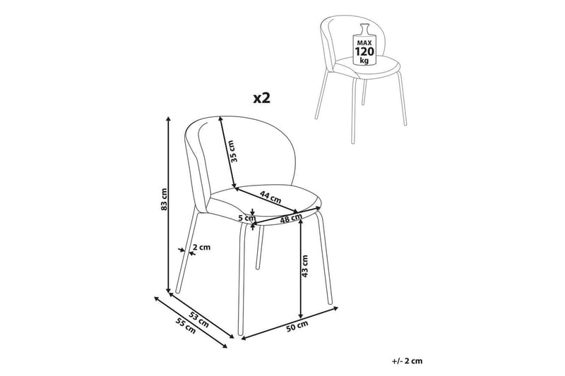 Setti, 2 ruokatuolia Miles - Vihreä, musta - Huonekalut - Tuoli & nojatuoli - Ruokapöydän tuolit