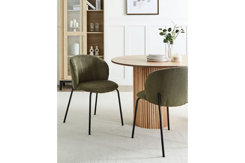 Setti, 2 ruokatuolia Miles - Vihreä, musta - Huonekalut - Tuoli & nojatuoli - Ruokapöydän tuolit