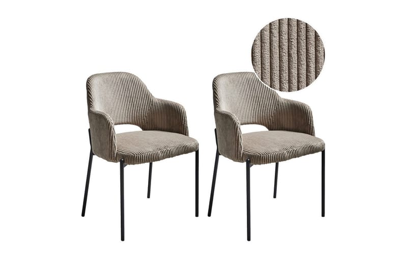 Setti, 2 ruokatuolia Raton - Beige, musta - Huonekalut - Tuoli & nojatuoli - Ruokapöydän tuolit
