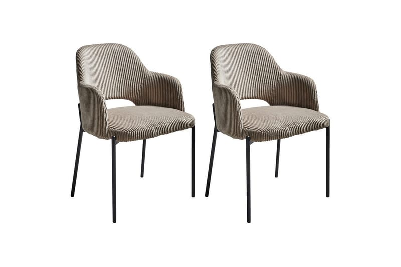 Setti, 2 ruokatuolia Raton - Beige, musta - Huonekalut - Tuoli & nojatuoli - Ruokapöydän tuolit