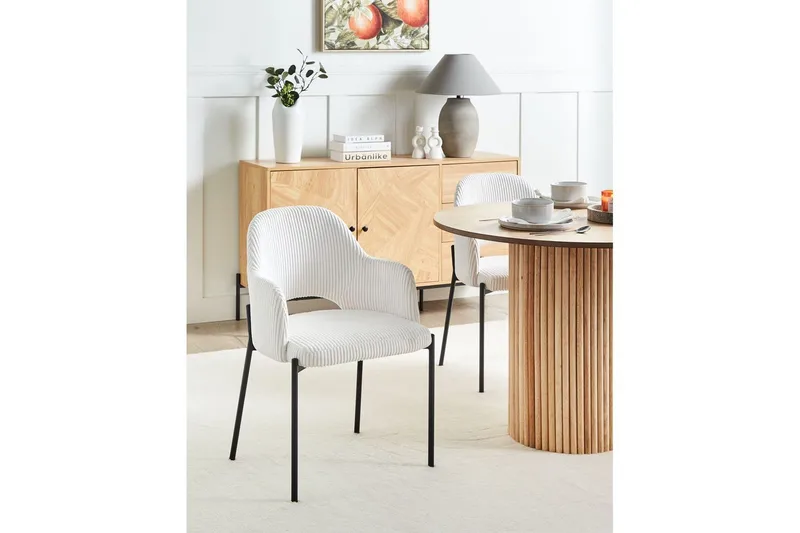 Setti, 2 ruokatuolia Raton - Valkoinen, Musta - Huonekalut - Tuoli & nojatuoli - Ruokapöydän tuolit