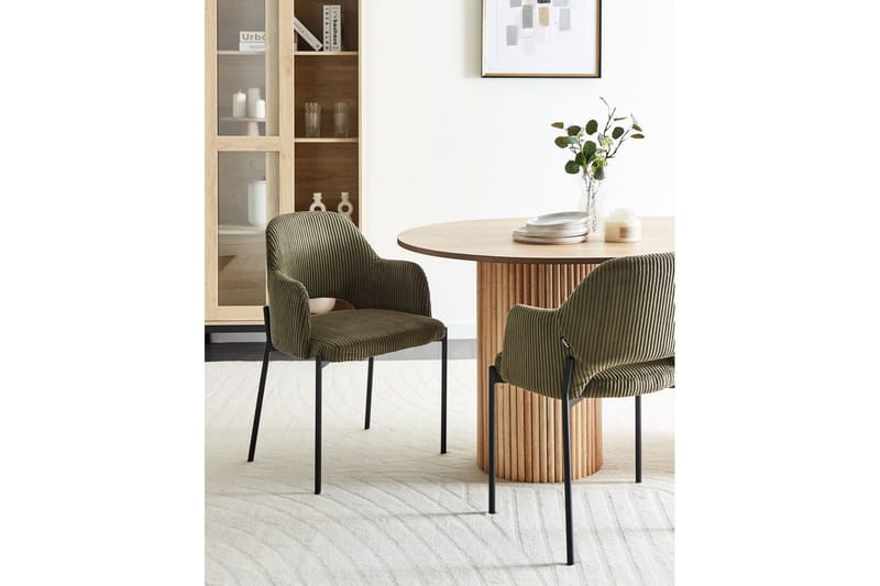 Setti, 2 ruokatuolia Raton - Vihreä, musta - Huonekalut - Tuoli & nojatuoli - Ruokapöydän tuolit