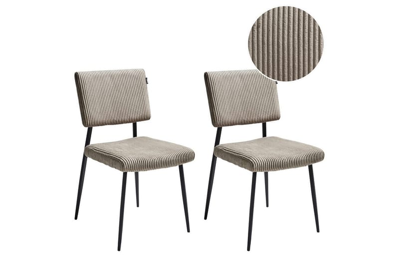 Setti, 2 ruokatuolia Sturgis, Beige, musta