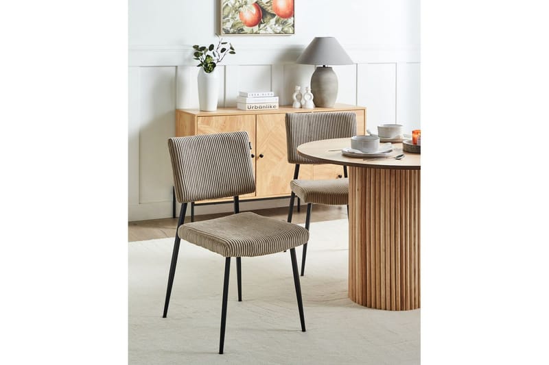 Setti, 2 ruokatuolia Sturgis - Beige, musta - Huonekalut - Tuoli & nojatuoli - Ruokapöydän tuolit