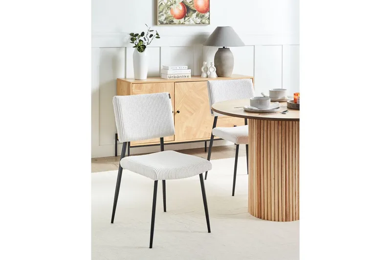 Setti, 2 ruokatuolia Sturgis - Valkoinen, Musta - Huonekalut - Tuoli & nojatuoli - Ruokapöydän tuolit