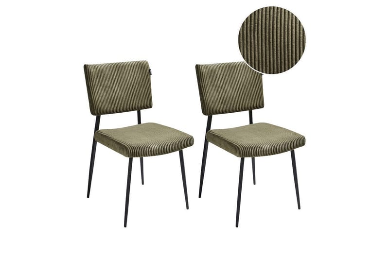 Setti, 2 ruokatuolia Sturgis, Vihreä, musta