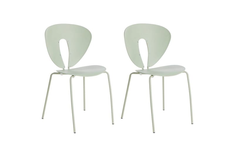 Setti, 2 ruokatuolia Tracy, Vihreä, hopea