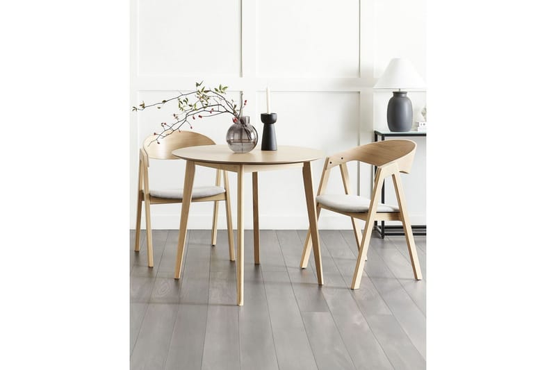 Setti, 2 ruokatuolia Yuba - Harmaa, vaalea puu, Harmaa, Vaalea puu - Huonekalut - Tuoli & nojatuoli - Ruokapöydän tuolit