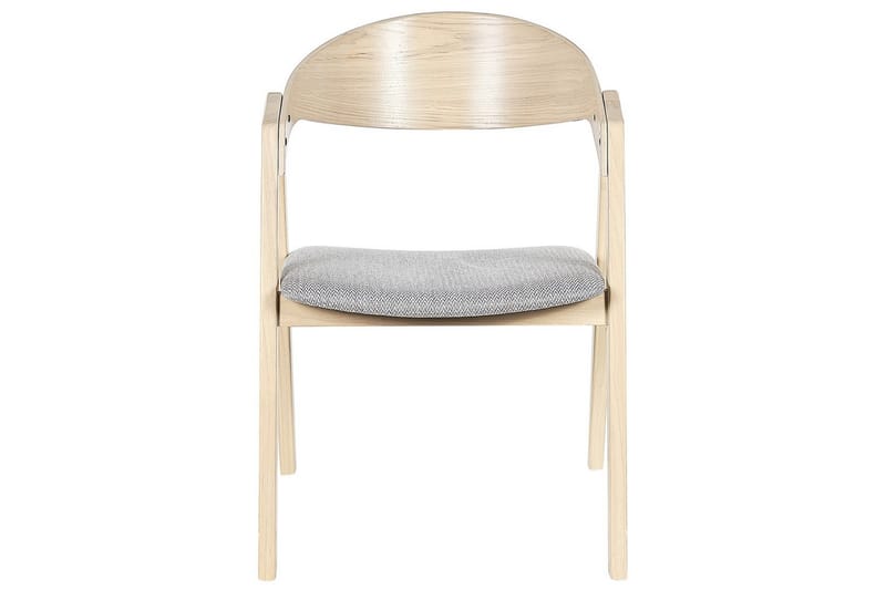 Setti, 2 ruokatuolia Yuba - Harmaa, vaalea puu, Harmaa, Vaalea puu - Huonekalut - Tuoli & nojatuoli - Ruokapöydän tuolit