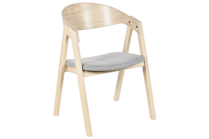 Setti, 2 ruokatuolia Yuba - Harmaa, vaalea puu, Harmaa, Vaalea puu - Huonekalut - Tuoli & nojatuoli - Ruokapöydän tuolit
