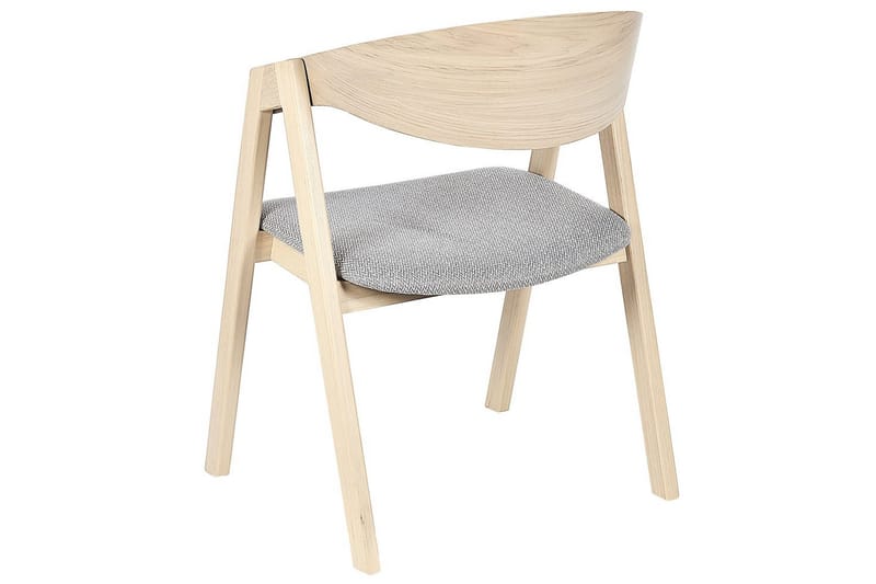 Setti, 2 ruokatuolia Yuba - Harmaa, vaalea puu, Harmaa, Vaalea puu - Huonekalut - Tuoli & nojatuoli - Ruokapöydän tuolit