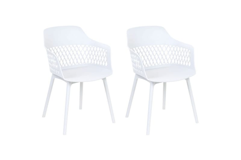 Setti kahdesta ruokatuolista Almira, Valkoinen