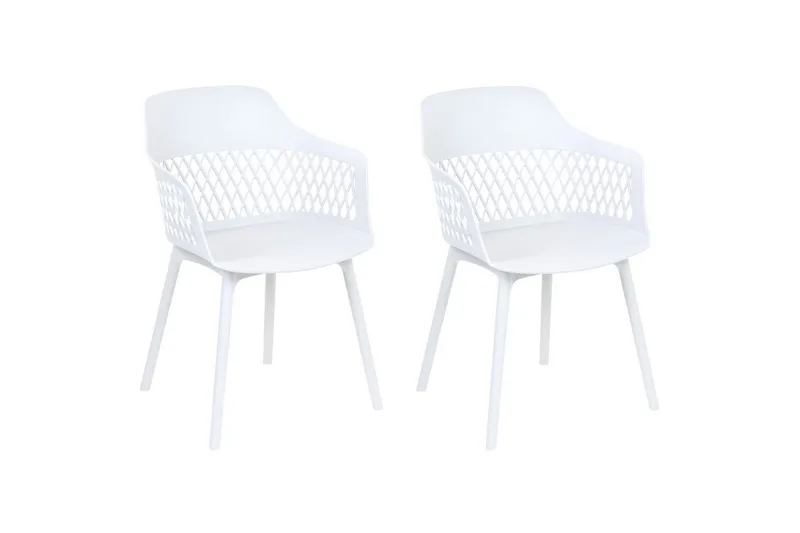 Setti kahdesta ruokatuolista Almira, Valkoinen