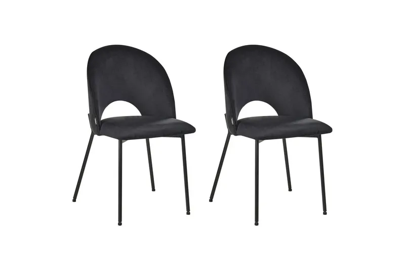 Setti kahdesta ruokatuolista Covelo, Musta