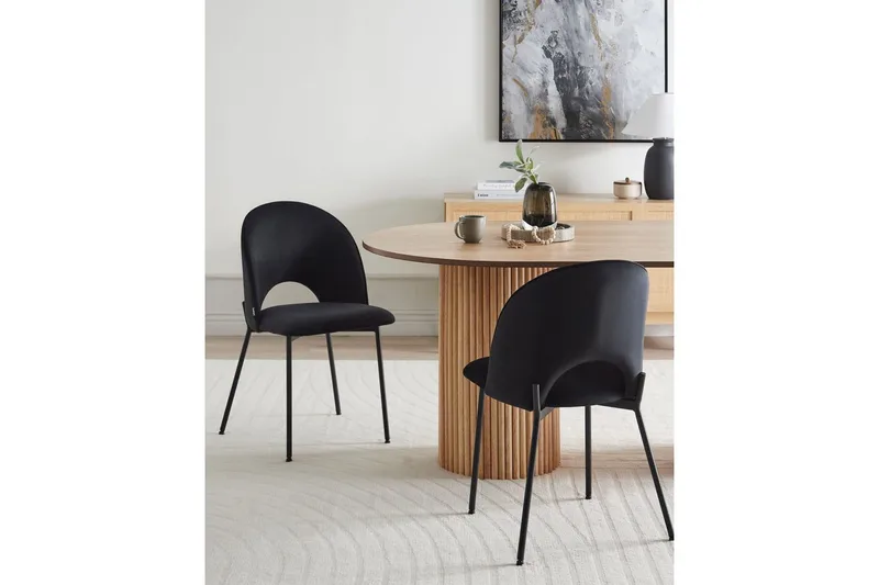 Setti kahdesta ruokatuolista Covelo - Musta - Huonekalut - Tuoli & nojatuoli - Ruokapöydän tuolit
