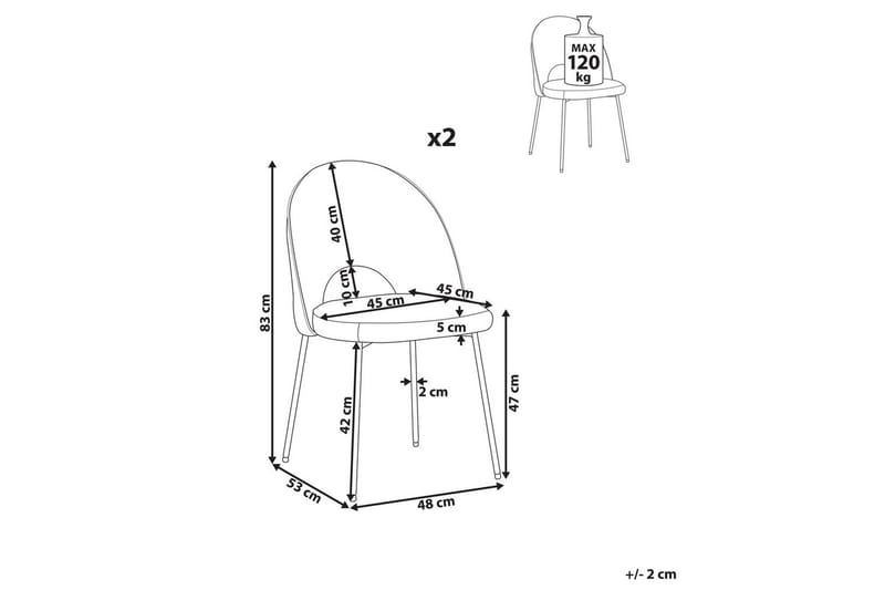 Setti kahdesta ruokatuolista Covelo - Oranssi, musta - Huonekalut - Tuoli & nojatuoli - Ruokapöydän tuolit