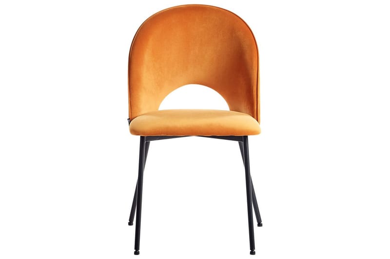 Setti kahdesta ruokatuolista Covelo - Oranssi, musta - Huonekalut - Tuoli & nojatuoli - Ruokapöydän tuolit