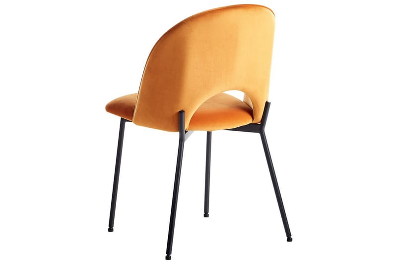 Setti kahdesta ruokatuolista Covelo - Oranssi, musta - Huonekalut - Tuoli & nojatuoli - Ruokapöydän tuolit