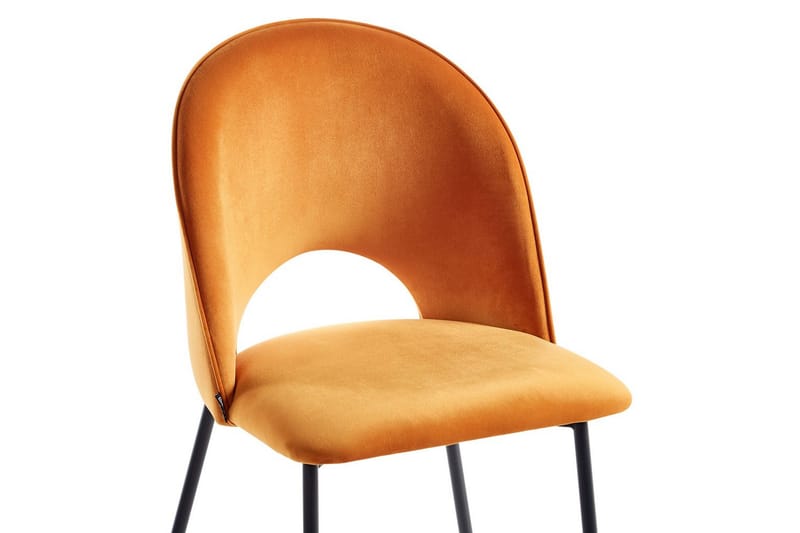 Setti kahdesta ruokatuolista Covelo - Oranssi, musta - Huonekalut - Tuoli & nojatuoli - Ruokapöydän tuolit